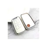 Yıldıztuning Seat Ateca Sustasız Anahtar Kılıfı Beyaz-Silver