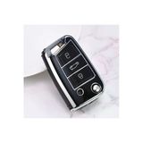 Yıldıztuning Volkswagen Golf 7 7.5 Siyah-Silver Anahtar Kılıfı 2013-2020