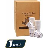 Yılhan Ambalaj 7 Oz 180 ml Karton Bardak 3000 Adet | Tek Kullanımlık Çay Kahve Bardağı