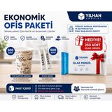 Yılhan Ambalaj Ekonomik Ofis Paketi | 7 Oz Karton Bardak 500 Adet + Stick Şeker 500 Adet + Hediye Islak Mendil 250 Adet