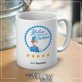 Yılın En Yetenekli Diş Doktoru Temalı Kişiye Özel Isimli Seramik Kupa Bardak - 001 - Beyaz