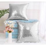 Yılmaz Home 2’li Pullu Payetli Dekoratif Kırlent Kılıfı - 42 x 42 cm - Gümüş