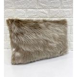 Yılmaz Home Peluş Dikdörtgen Kırlent Kılıfı - Sütlü Kahve - 30 x 50 cm