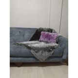 Yılmaz Home Peluş Koltuk Şalı - 90 x 150 cm - Açık Gri