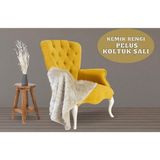 Yılmaz Home Peluş Koltuk Şalı 90 x 150 cm - Kemik
