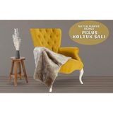 Yılmaz Home Peluş Koltuk Şalı 90 x 150 cm - Vizon