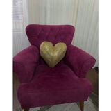 Yılmaz Home Pullu Kalp Içi Dolu Kırlent - 42 x 42 cm - Gold