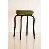Yılmaz Masacılık 8'li Yeşil Tay Tüyü Siyah Profil Tabure Metal Tabure Mutfak Taburesi Kalın Tabure