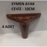 Yılmaz Sünger Mobilya Koltuk Kanepe Tv Ünitesi Dolap Ayak Takımı Ceviz ( 4 Adet ) - 10 cm