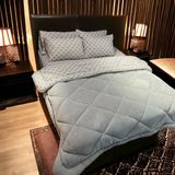 Yılmaz Tekstil Denizli Çift Kişilik Welsoft Yorgan Uyku Seti | Lastikli Çarşaflı | Gri Zincir | Çeyiz Seti | Çeyiz Takımı - 160 x 200 cm