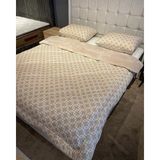 Yılmaz Tekstil Denizli Çift Taraflı Welsoft Yorgan Seti Çift Kişilik Bej Zincir | Çeyiz Seti | Çeyiz Takımı - 195 x 215 cm