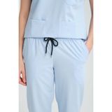 Yılmaz Üniforma V Yaka Buz Mavi Unisex Likralı Ütü Istemeyen Unisex Doktor Hemşire Scrubs Takım - 2XL