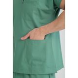 Yılmaz Üniforma V Yaka Çağla Yeşil Unisex Likralı Ütü Istemeyen Doktor Hastane Scrubs Takım - XL