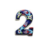 Yılmazel 3 Renk Seçenekli El Yapımı Seramik Kapı Numarası, Kapı Numaraları 2 Lacivert