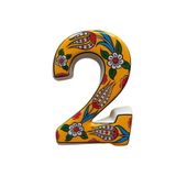 Yılmazel El Yapımı Seramik Kapı Numarası, Kapı Numaraları Sarı 2