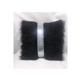 YILMAZHOME Peluş Kare Şeritli Kırlent Kılıfı