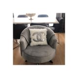 YILMAZHOME Peluş Kırlent Kılıfı - (BEYAZ PELUŞ-GÜMÜŞ)