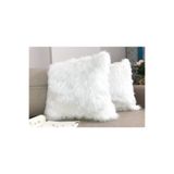 YILMAZHOME Peluş Kırlent Kılıfı - Beyaz Renk