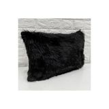 YILMAZHOME Peluş Kırlent Kılıfı - Siyah
