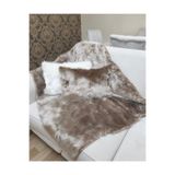 YILMAZHOME Peluş Koltuk Şalı (90 X 150 Ölçü) - Vizon