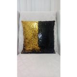 YILMAZHOME Pullu Payet Kırlent Kılıfı - (SİYAH-GOLD)