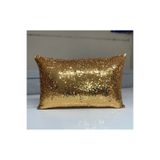 YILMAZHOME Pullu Payetli Dikdörtgen Kırlent Kılıfı - (gold-gold)