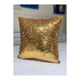 YILMAZHOME Pullu Payetli Kırlent Kılıfı - (gold-gold)