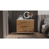 Yilwood Modern Tasarımlı Üç Çekmeceli Şifonyer Parlak Beyaz 80 cm Genişlik 60 cm Yükseklik