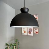 Yimpi Siyah Avize Siyah Şapka Tekli Sarkıt Salon Kuaför Cafe Dekoratif Aydınlatma Pastane