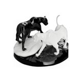 Yin Yang Panter Biblosu, Origami Ikili Dekoratif Obje, Masa Dekorasyon Salon Ofis Aksesuarları, KRPNTR34-1
