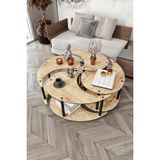 Yin Yang Unity Serenity Orta Sehpa 4’lü Set – 90 cm | Modern, Şık ve Fonksiyonel Tasarım | Tamamen Ahşap, Kolay Kurulumlu Dekoratif Sehpa (Meşe)