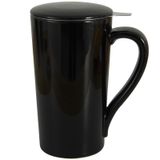 YINUOWEI Demlik ve Kapaklı Çay Bardağı, 20 oz Kapaklı Çay Demlik Kupası, Çay Sıcak ve Sıcak Su için Seramik Gevşek Yaprak Çay Fincanı, Çay Severler için Çay Dik Fincan Hediyeleri, Mikrodalgada Güvenli