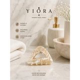 Yiora Ithal Seri Kemik Asetat Renkli Mandal Toka 4cm - Krem
