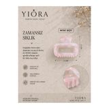 yiora Mini Boy Renkli Asetat Kemik Mandal Toka 3x3 cm Güçlü Tutuşlu Kadın Saç Tokası