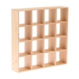 Yiphates 1: 12 evcilik minyatür ahşap depolama rafı 16 ızgara rafları bebek evi duvar rafı kitaplık ekran Dollhouse mobilya aksesuarları