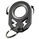 YIPUKIYI Anahtarlık Spinner Fidget Yüzük Metal Anahtarlık Spinner Fidget Halka Tipi Erkek Kadın ve Çocuklar için Oyuncak (Siyah)