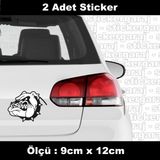 Yirtik Pence Canavar Sticker Etiket - Araba Kask Motosiklet Laptop Tablet Pc Atv Uyumlu Sticker 2 Adet