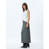 Yırtmaçlı Standart Bel Slim Fit Uzun Kalem Etek