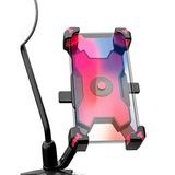 YIUJEFDA Motosiklet Telefon Montajı, 1s Otomatik Kilit ve Hızlı Bırakma Telefon Tutacağı, Motosiklet Moped Scooter için Dikiz Aynası Telefon Bağlantısı, iPhone ve Daha Fazlası 4,5-6,8 inç Cep Telefonu