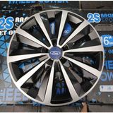 Yk 15 Inç Ford Focus / Fiesta / Tourneo / Connect / Courier Uyumlu Çift Renk Jant Kapağı 4'lü Takım Amblem Hediyeli