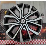 Yk 16 Inç Volkswagen Polo / Golf / Jetta / Bora / Caddy Uyumlu Jant Kapağı 4'lü Takım Amblem Hediyeli