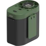 YK Design Df-92 Çok Fonksiyonlu Bele Takılan Mini Fan | Yüksek Hızlı Giyilebilir Taşınabilir Bel Vantilatörü, LED Işıklı ve Şarj Göstergeli USB Şarjlı Eller Serbest Kamp ve Seyahat Fanı - Yeşil