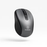 YK DESIGN Kablosuz Mouse, USB Alıcılı, Sessiz Tıklama, Çok Fonksiyonlu, Akıllı Uyku Modu (Gri-Siyah)
