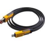 YK Design Type-C To Lightning 4 Lü Kablo USB - Siyah