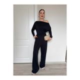 YK FASHION Kayık Yaka Salaş Premium Takım