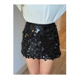 YK FASHION Payetli Mini Etek