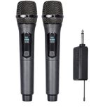 YK-MC448 Çift El Kablosuz Mikrofon Seti – 2.4G UHF Wireless, 50 m Menzil, Alıcılı, Sahne Sunum Karaoke Uyumlu