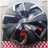 Yk Peugeot 2008 / 408 / Rifter / Partner Uyumlu 16 Inç Krom Çıtalı Jant Kapağı 4'lü Takım Amblem Hediyeli