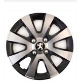 Yk Peugeot Partner / Rifter / Bipper / 301 / 306 / 308 / 208 / 207 / 307 / 206 Uyumlu 15 Inç Çift Renk Jant Kapağı 4'lü Takım Amblem Hediyeli
