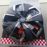 Yk Toyota Corolla / Yaris / Avensis Uyumlu 16 Inç Krom Çıtalı Jant Kapağı 4'lü Takım Amblem Hediyeli